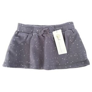 Peek Skirt Toddler Girls Size 2T Star Print Purple Gray Cotton French Terry NWT